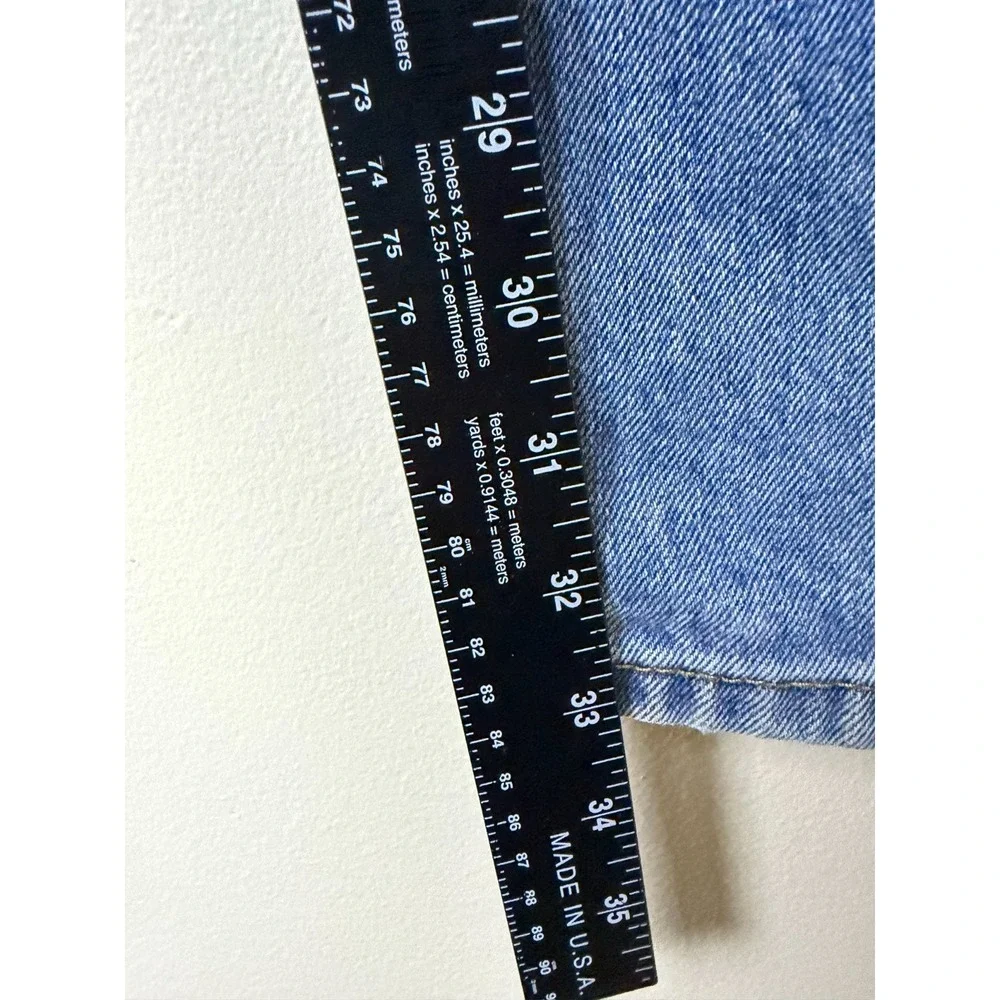 Levi's 505 Jeans Mens 36x34 Blue Denim Distressed Casual